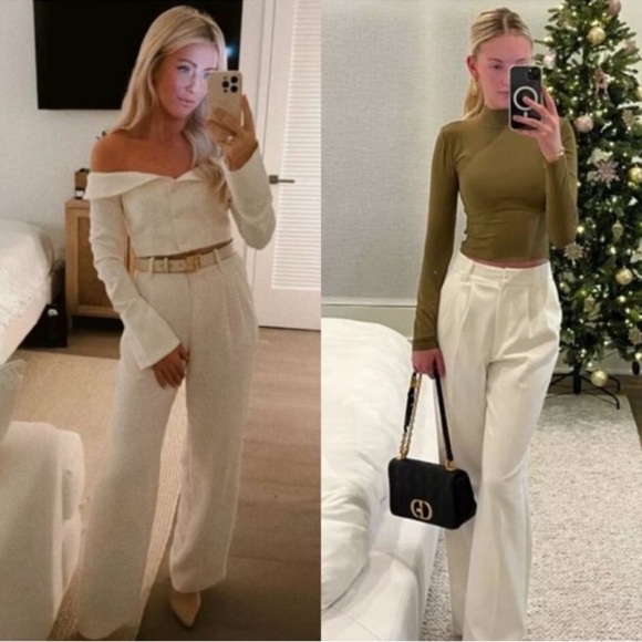 Favorite Daughter Wide Leg The Shortie Favorite Pant in Ivory White Size 10 NWT - Picture 7 of 16